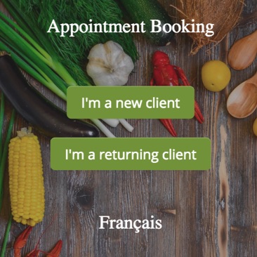 GOrendezvous booking appointment window for a nutritionist