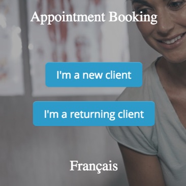 GOrendezvous booking appointment window for an osteopath, physiotherapist, or naturopath