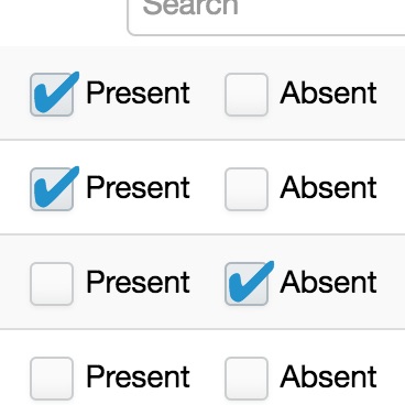 GOrendezvous' attendance checklist