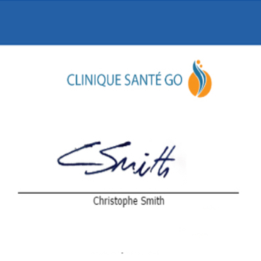 Reçu d'assurance GOrendezvous signé par Christophe Smith