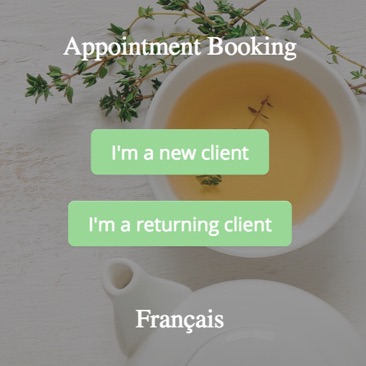 GOrendezvous booking appointment window for an acupuncturist