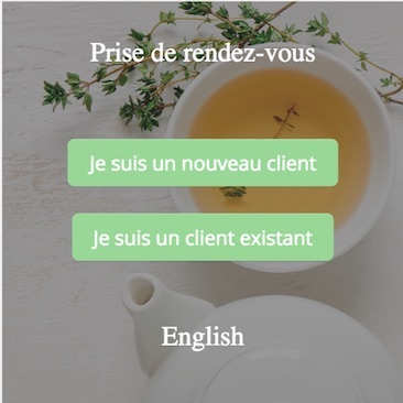 Fenêtre de prise de rendez-vous GOrendezvous pour un acupuncteur
