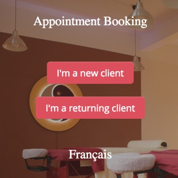 GOrendezvous booking appointment window for a massage therapist